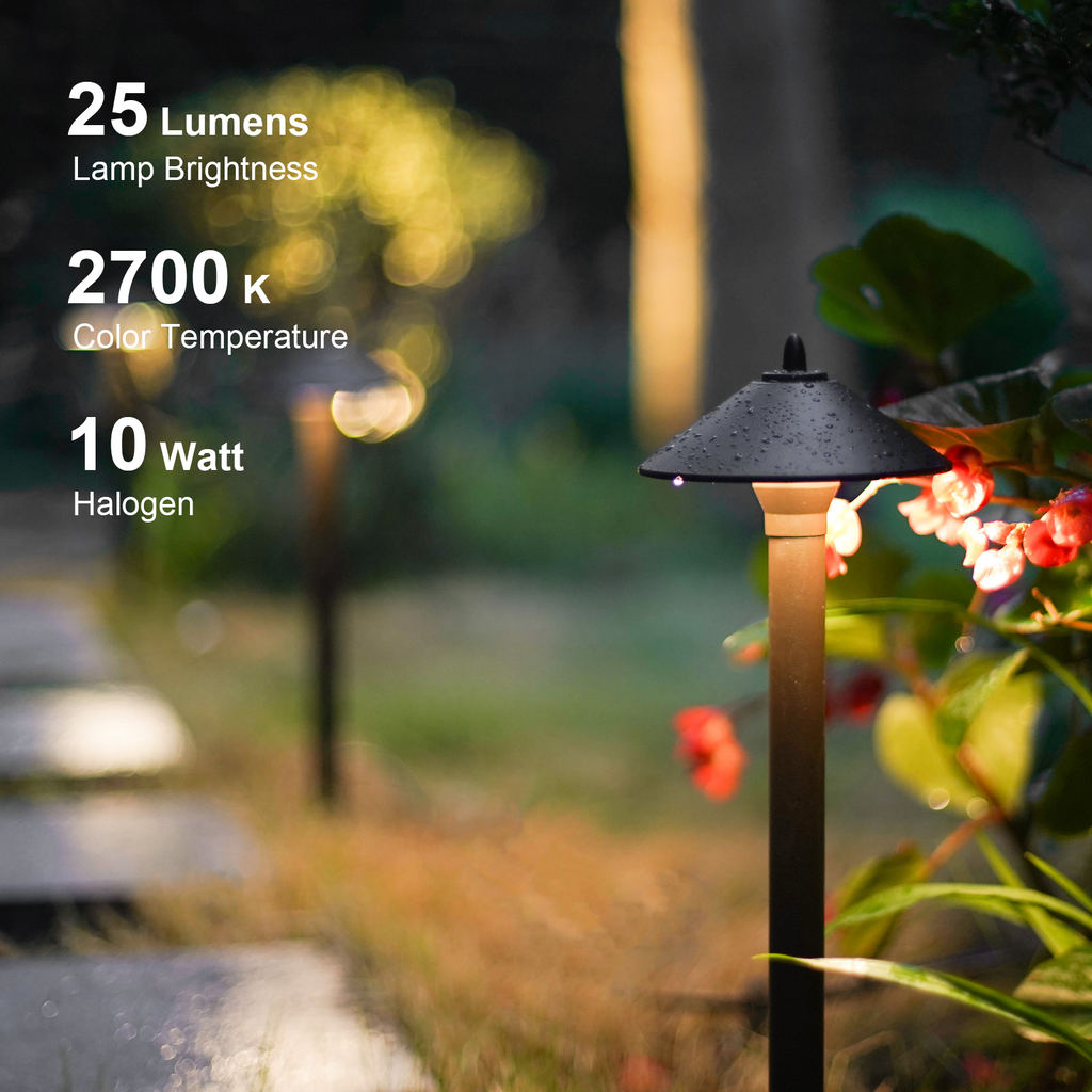 Malibu equinox led low voltage landscape lighting pathway light 22 lumen warm white garden light for driveway top