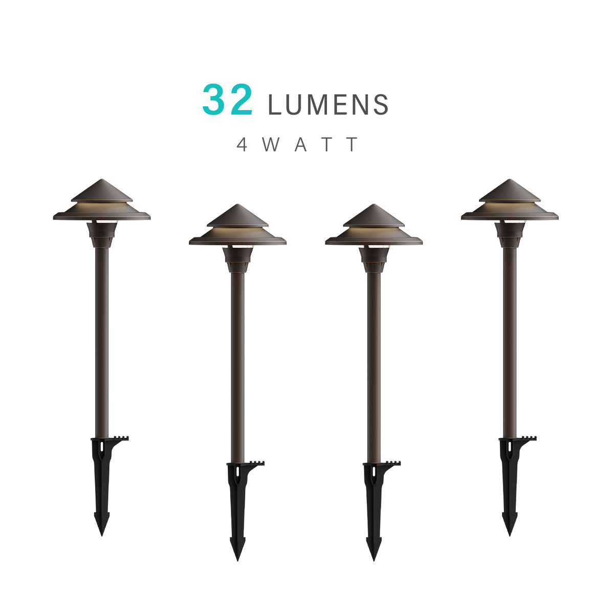 GOODSMANN Low Voltage Landscape Lighting 4PK LED Path Lights Oil Rubbe ...