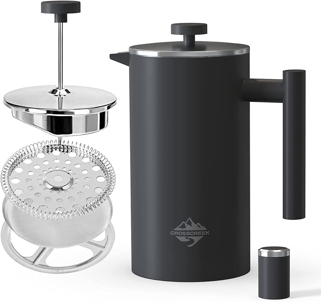 French Press Coffee Maker Set by CrossCreek 34 Ounce) with Heat Resistant