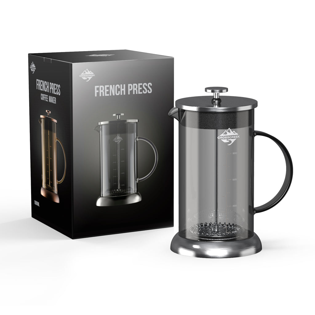 Coffee Maker 304 Stainless Steel French Press With 4 Filter, Heat