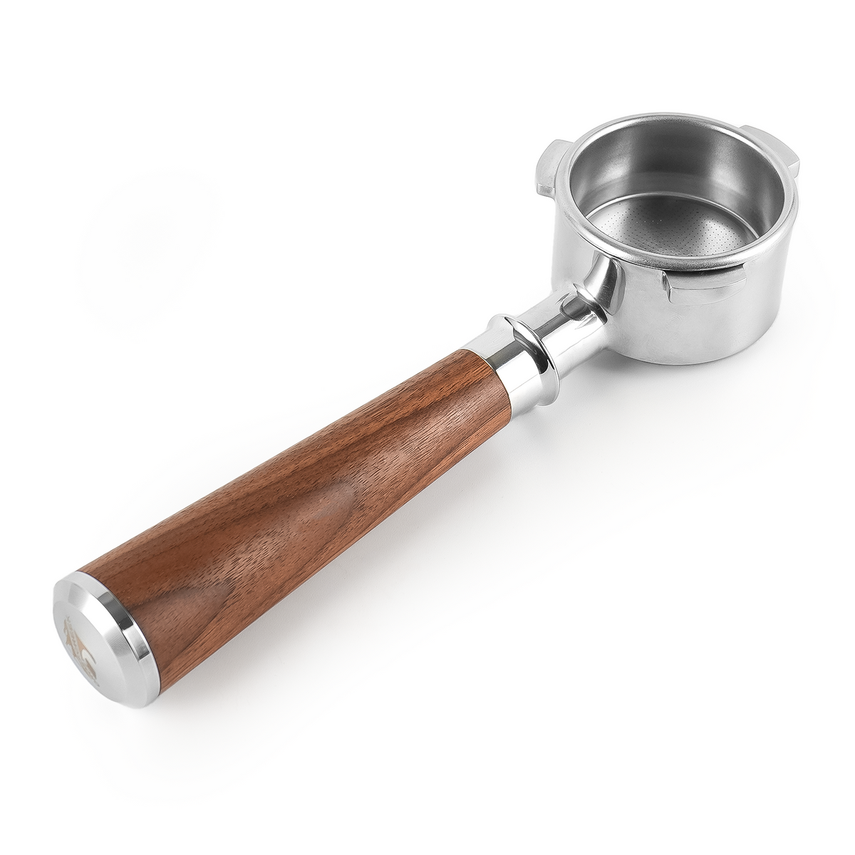 54mm Bottomless Portafilter Natural Wood Handle