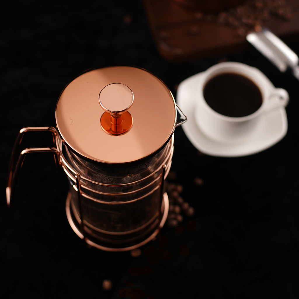 CrossCreek French Press Coffee & Milk Frother, 34oz (4 Cups) Heat
